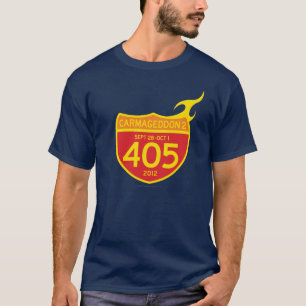 CARMAGEDDON 2 de 405 op BRAND! (donker shirt) T-shirt