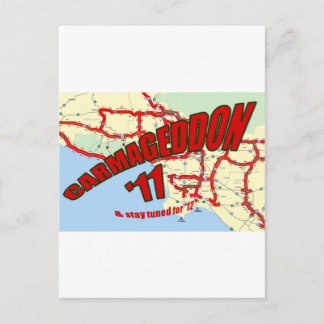 CARMAGEDDON 405 Gridlock in Los Angeles Briefkaart