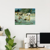 Carmargue Horse Portrait Poster (Thuiskantoor)