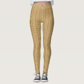 Carmel Burgundy Plaid Classic Pattern Leggings (Voorkant)