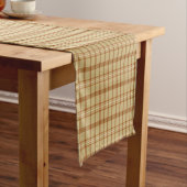 Carmel Burgundy Plaid Classic Pattern Table Runner Korte Tafelloper (Voorbeeld)
