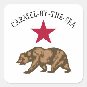 Carmel-by-the-Zee, Californië Vierkante Sticker