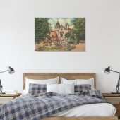 Carmel, CA - Mission San Carlos De Borromeo Canvas Afdruk (Insitu (Slaapkamer))