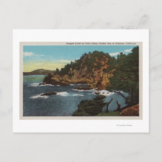 Carmel, CA - Rugged Coast on Point Lobos Briefkaart (Voorkant)