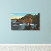 Carmel, CA - Rugged Coast on Point Lobos Canvas Afdruk (Insitu (Houten vloer))