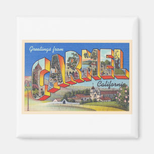 Carmel California CA Vintage Large Letter Briefkaa Magneet