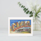 Carmel California,  groot Briefkaart met grote let (Staand voorkant)