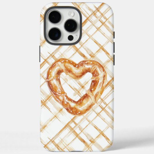 Carmel Cream Heart Pretzel Case-Mate iPhone Case (Achterkant)