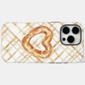 Carmel Cream Heart Pretzel Case-Mate iPhone Case (Achterkant (horizontaal))