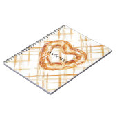 Carmel Cream Heart Pretzel Notitieboek (Linkerzijde)