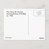 Carmel, Haifa, ca. 1922 Briefkaart (Achterkant)