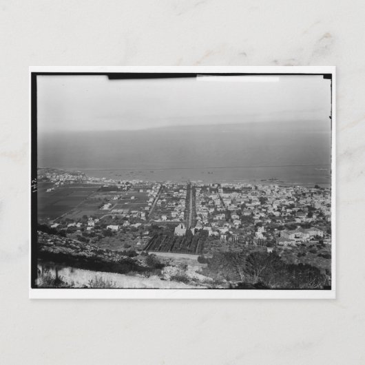 Carmel, Haifa, ca. 1922 Briefkaart (Voorkant)