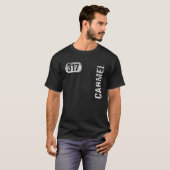 Carmel Indiana 317 Area Code  Retro T-shirt (Voorkant volledig)