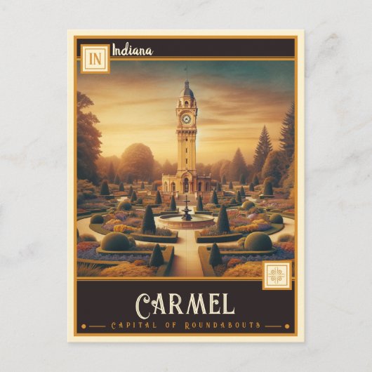 Carmel, Indiana |  Briefkaart (Voorkant)