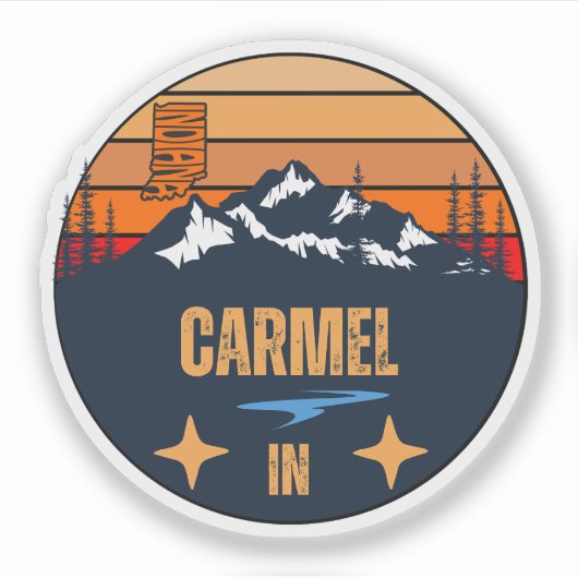 Carmel, Indiana Sticker (Voorkant)