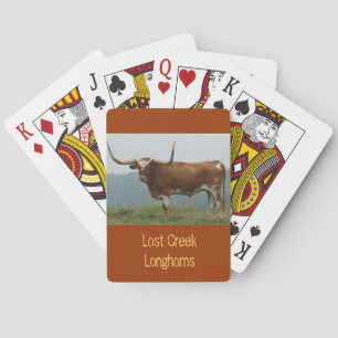Carmel Longhorn Steer-speelkaarten - personalisere Pokerkaarten