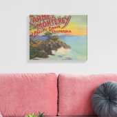 Carmel, Monterey en Pacific Grove, CA - verwelkomt Canvas Afdruk (Insitu (Woonkamer))