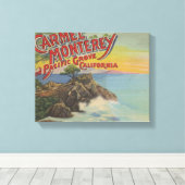 Carmel, Monterey en Pacific Grove, CA - verwelkomt Canvas Afdruk (Insitu (Houten vloer))