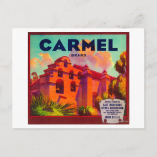 Carmel Oranje LabelEast Highlands, CA Briefkaart