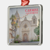 Carmel Premium kerstvierkant versiering Metalen Ornament (Links)