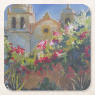 Carmel Spain Mission California Garden Vierkante Kartonnen Onderzetter