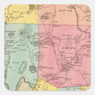 Carmel, stad vierkante sticker