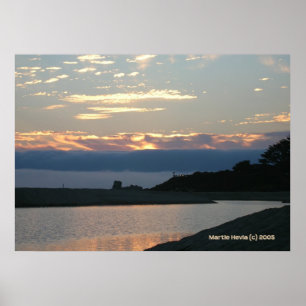 Carmel Sunset en Marine Layer Poster