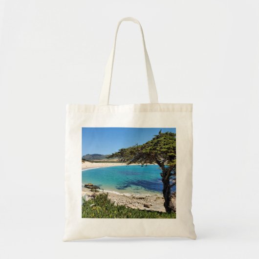 Carmel van het Zee Beauful Beach Scene Tote Bag (Voorkant)