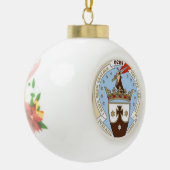 Carmelite kerstversiering keramische bal ornament (Links)