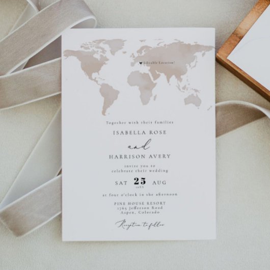 CARMEN Aquarelle Carte Voyage Mariage d'aventure