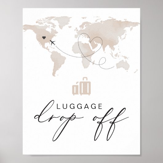 CARMEN Beige Reizen Thema Bagage Drop Off Poster (Voorkant)