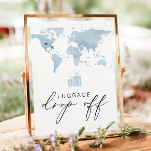 CARMEN Blue Travel Theme Bagage Drop Off Poster