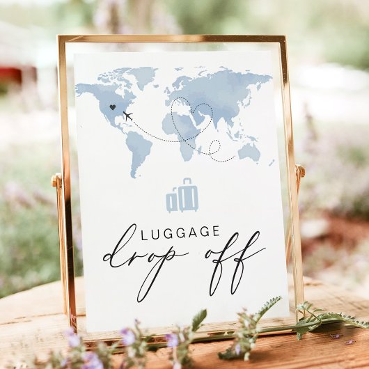 CARMEN Blue Travel Theme Bagage Drop Off Poster