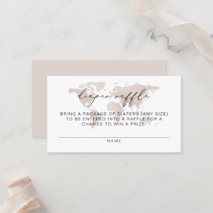 CARMEN Carte Beige Adventure Diaper Raffle Ticket