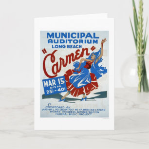 Carmen Long Beach 1938 WPA Kaart