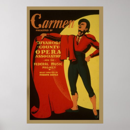 Carmen Opera Federal Music Project WPA Poster (Voorkant)