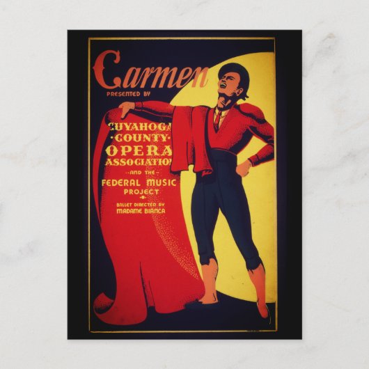 Carmen opera poster briefkaart (Voorkant)