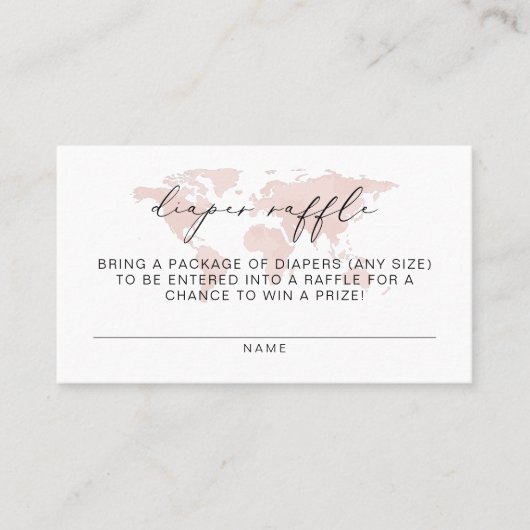 CARMEN Roze Kaart Adventure Luier Raffle Ticket (Voorkant)