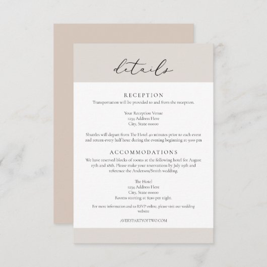 CARMEN Style de passeport Mariage Détails Carte (Devant / Derrière)