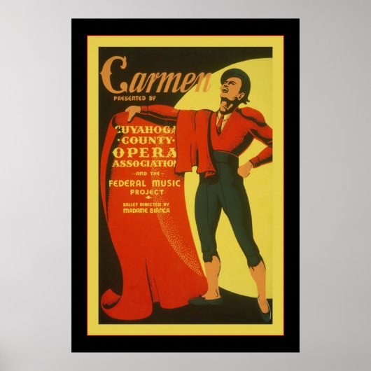 Carmen ~  theater Adverteren Poster (Voorkant)