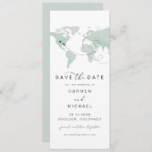 CARMEN Travel Bestemming Groene Kaart Save the Dat (Voorkant / Achterkant)