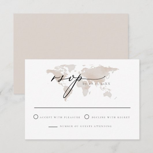 Carmen - Voyage Carte Aquarelle Aventure RSVP (Devant / Derrière)