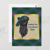 Carmichael Clan Badge & Carte Postale Tartan (Devant / Derrière)