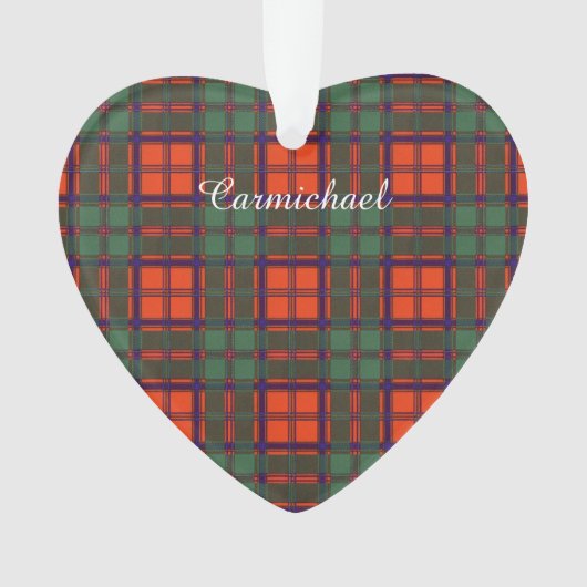 Carmichael clan Pset Scottish kilt tartan Ornament (voorkant)