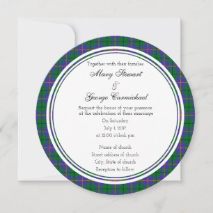 Carmichael Mariage écossais Invitation ronde