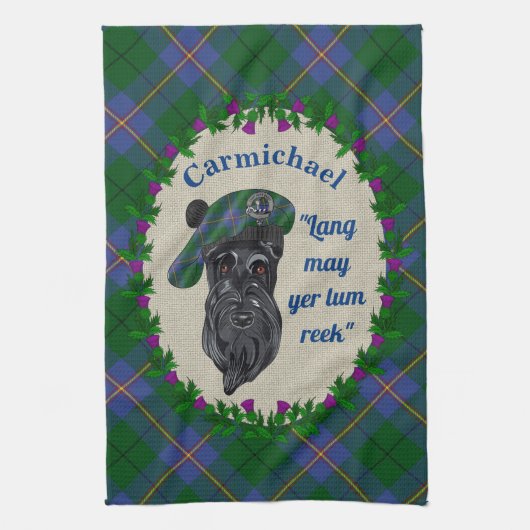 Carmichael Scottie Chien serviette de cuisine (Vertical)