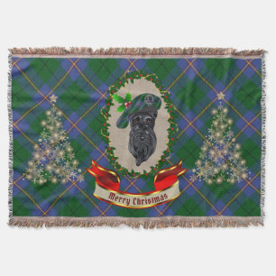 Carmichael Scottie Dog Kerstmis Deken