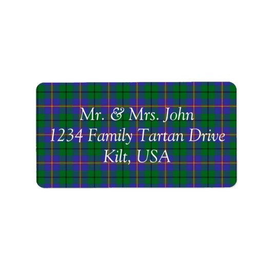 Carmichael Tartan Étiquette (Devant)