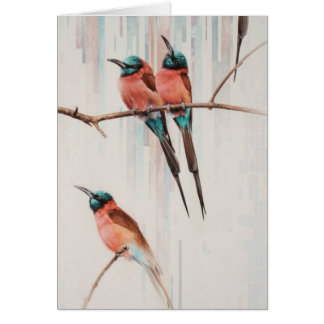 Carmine Bee-Eater Blank Card van Andrew Denman