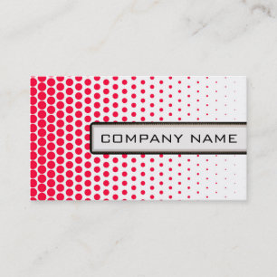 Carmine Red Polka Dot Elegant Modern White Visitekaartje